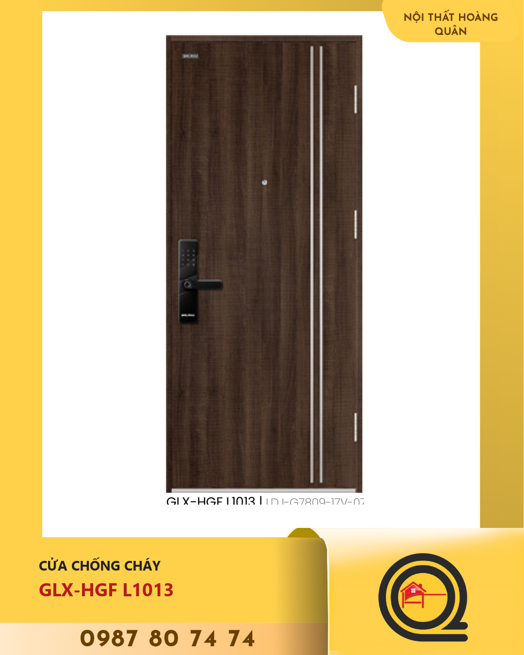 Cửa chống cháy GLX-HGF L1013 Hoàng Quân 1 Cửa chống cháy GLX-HGF L1013 Hoàng Quân