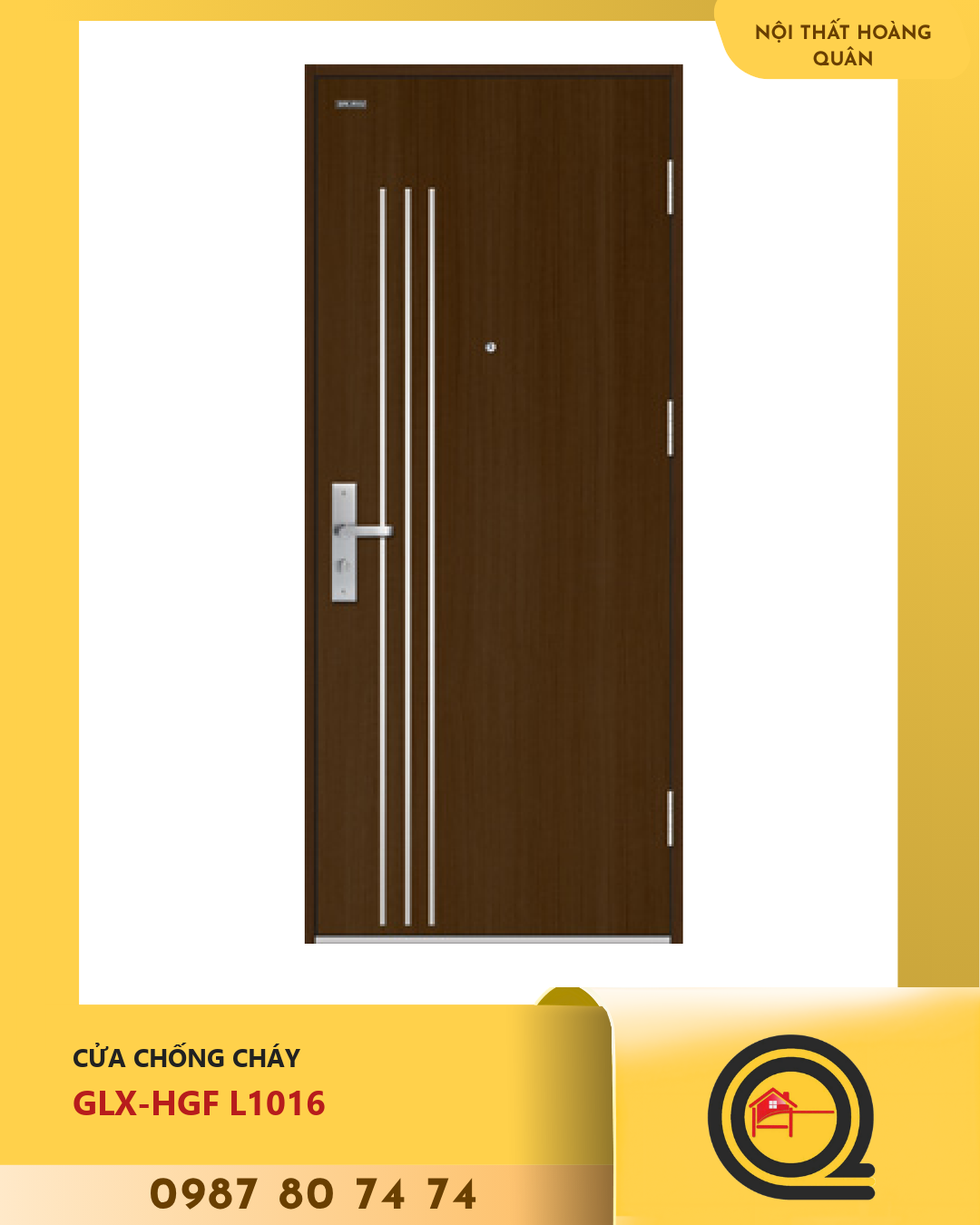 Cửa chống cháy GLX-HGF L1016 Hoàng Quân 1 Cửa chống cháy GLX-HGF L1016 Hoàng Quân