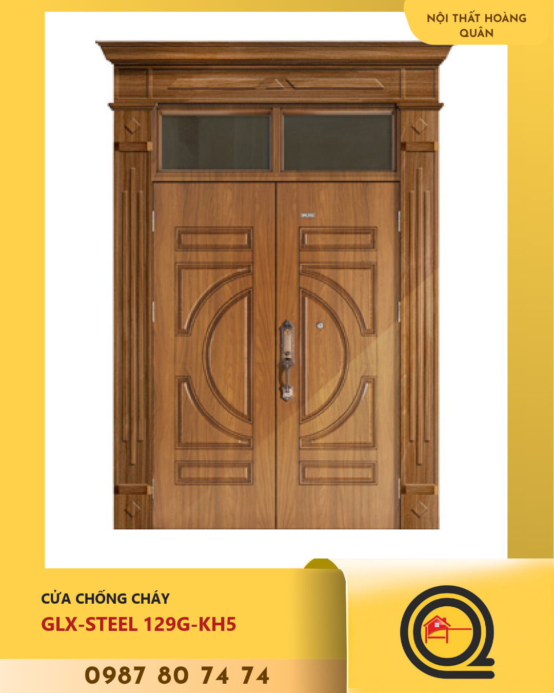 Cửa chống cháy GLX-STEEL 129G-KH5 Hoàng Quân 1 Cửa chống cháy GLX-STEEL 129G-KH5 Hoàng Quân