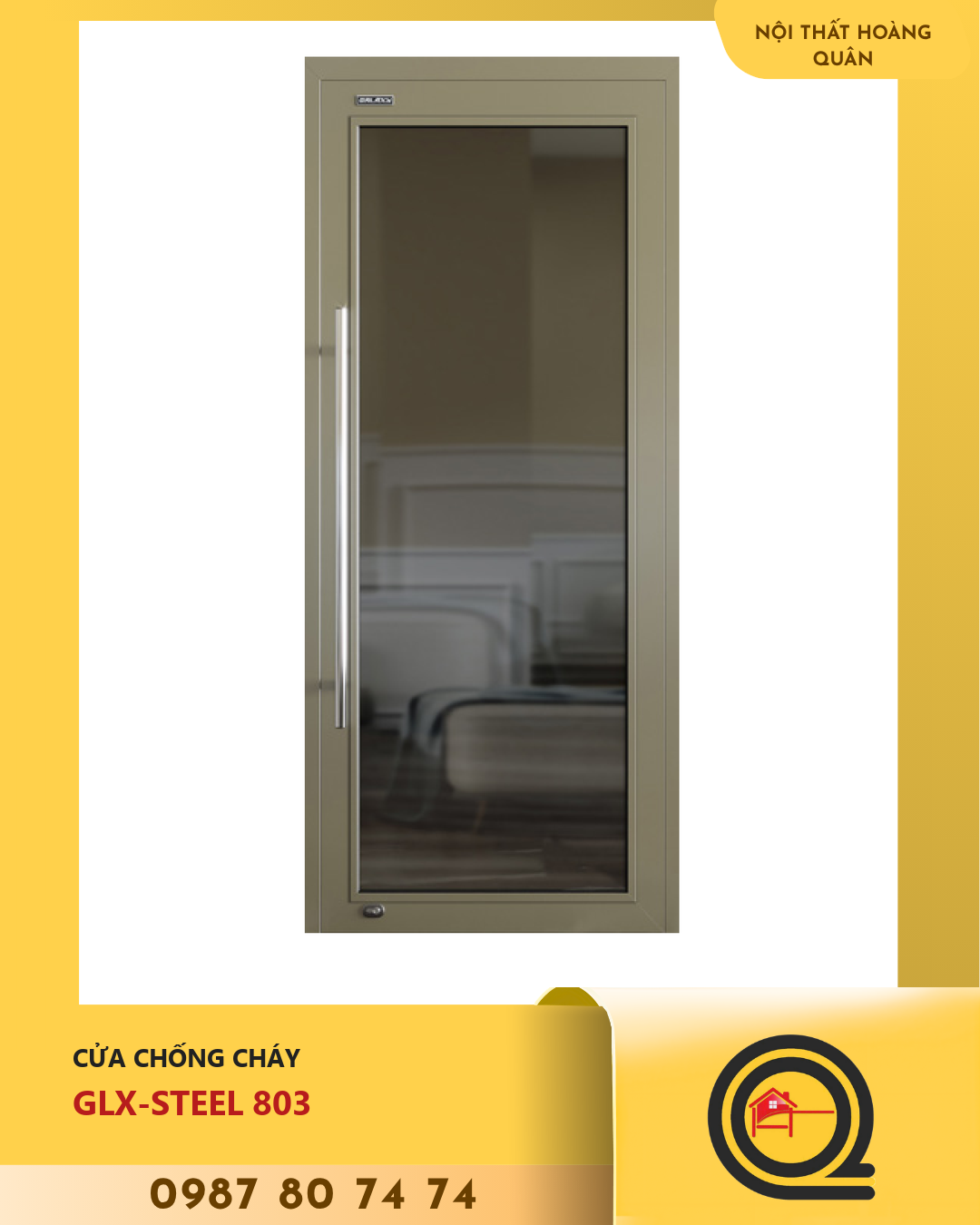 Cửa chống cháy GLX-STEEL 803 Hoàng Quân 1 Cửa chống cháy GLX-STEEL 803 Hoàng Quân