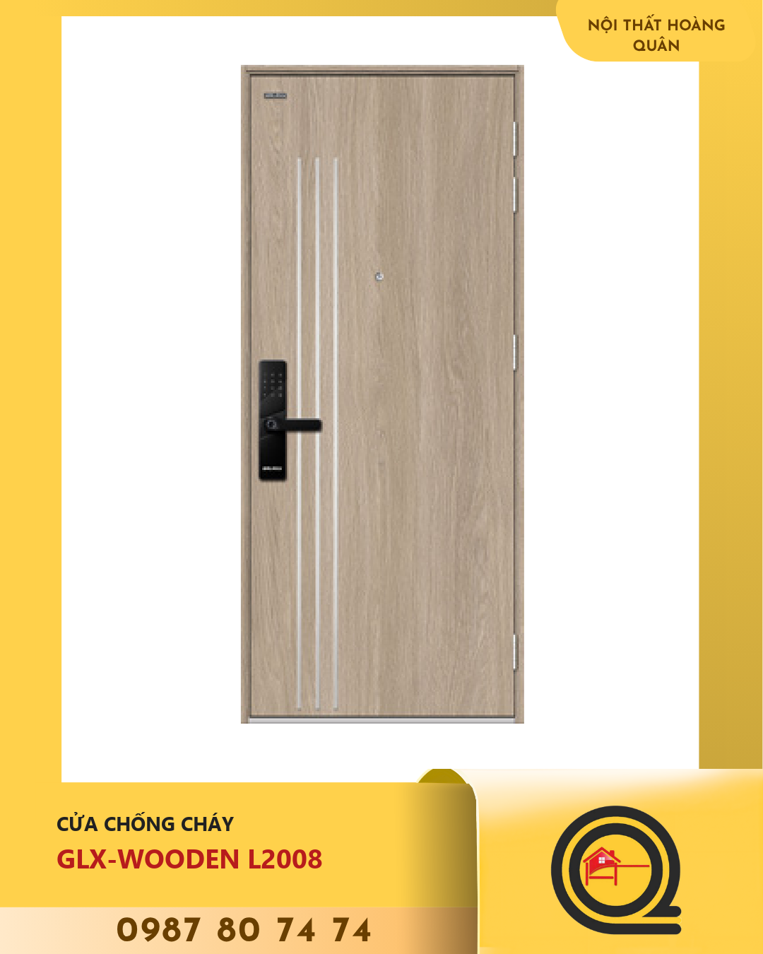 Cửa GLX-WOODEN L2008 chống cháy Galaxy 1 Cửa GLX-WOODEN L2008 chống cháy Galaxy