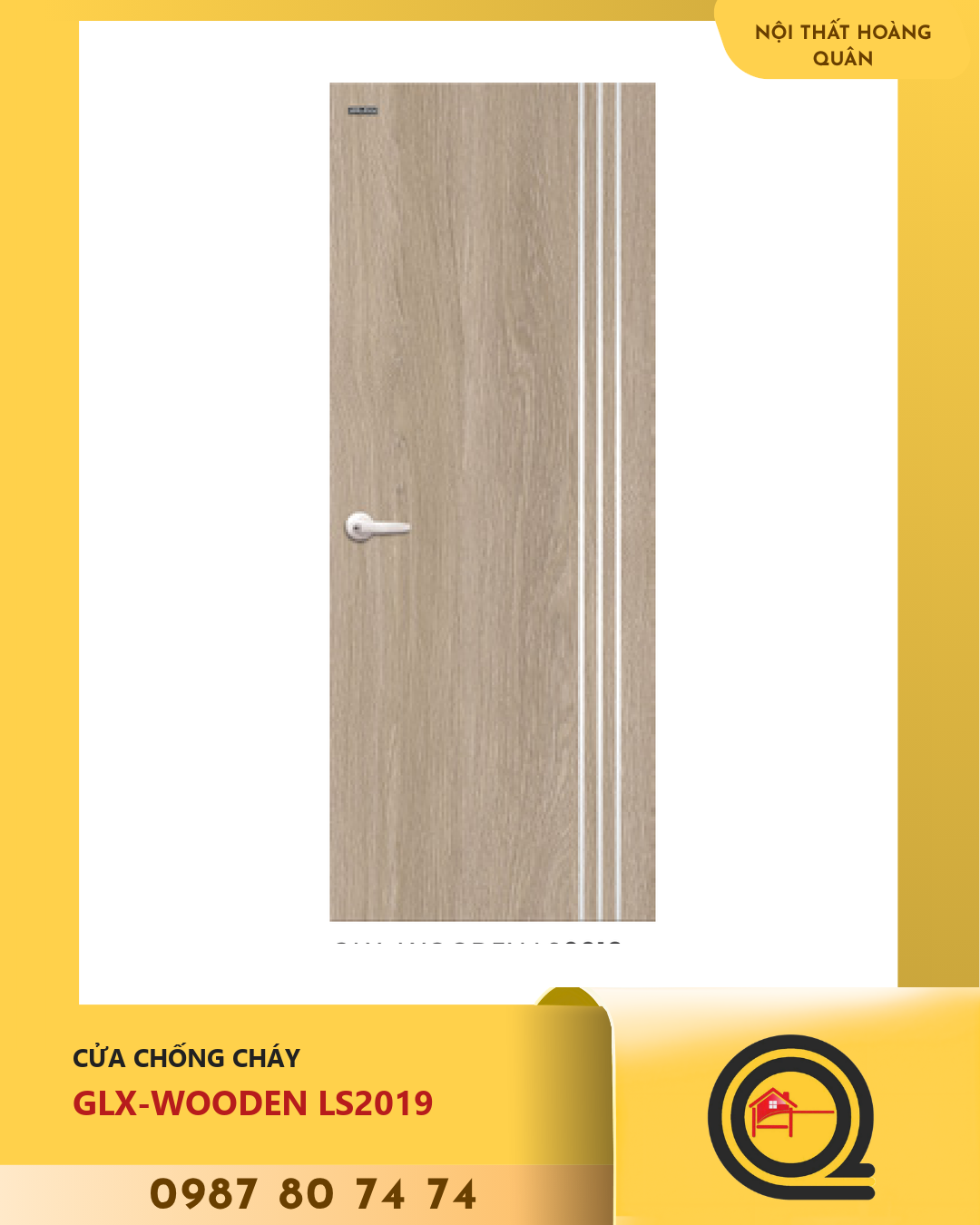 Cửa chống cháy GLX-WOODEN LS2019 Hoàng Quân 1 Cửa chống cháy GLX-WOODEN LS2019 Hoàng Quân
