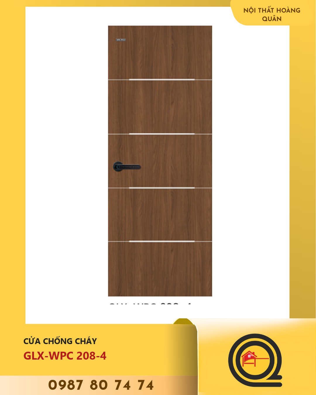 Cửa GLX-WPC 208-4 chống cháy Galaxy 1 Cửa GLX-WPC 208-4 chống cháy Galaxy