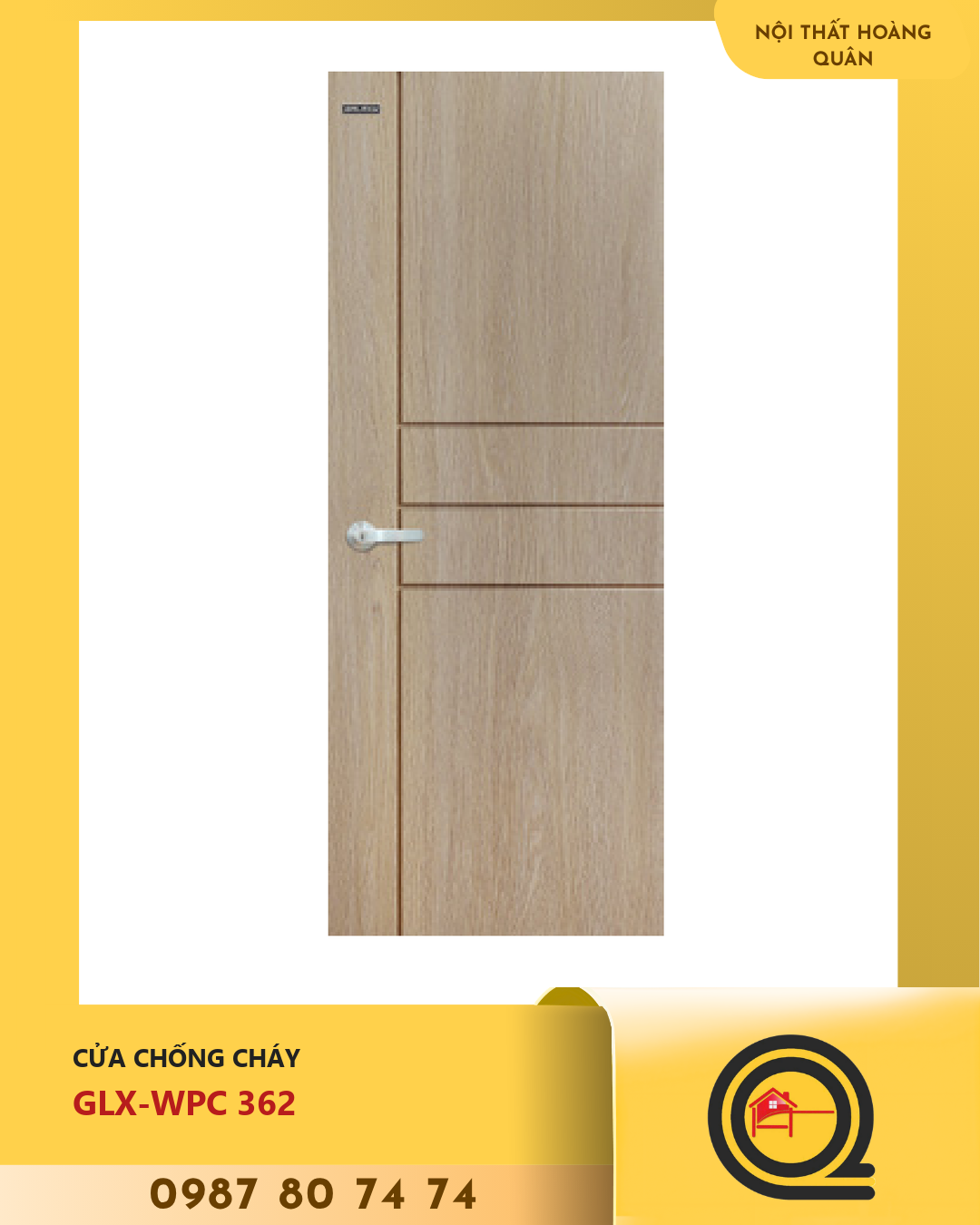 Cửa GLX-WPC 362 chống cháy Galaxy 1 Cửa GLX-WPC 362 chống cháy Galaxy