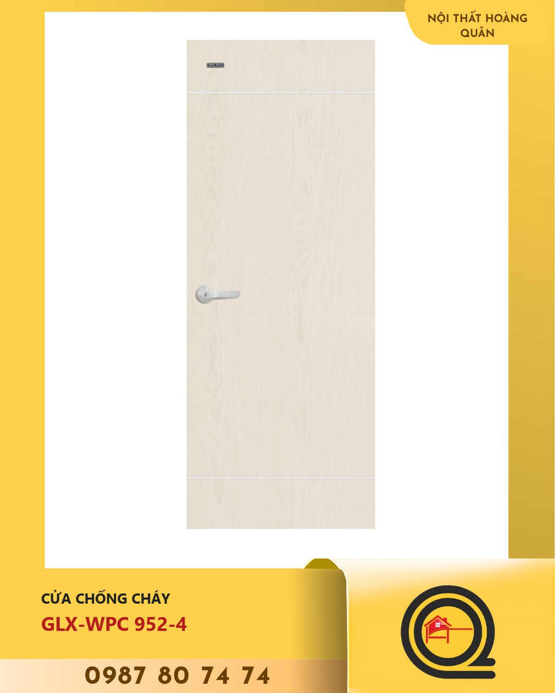 Cửa chống cháy GLX-WPC 952-4 Galaxy 1 Cửa chống cháy GLX-WPC 952-4 Galaxy