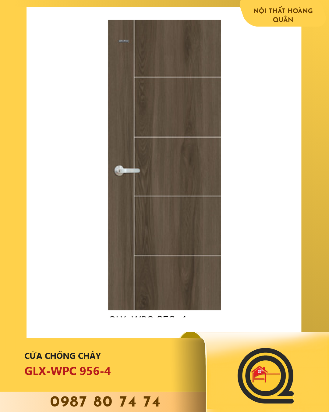 Cửa chống cháy GLX-WPC 956-4 Galaxy 1 Cửa chống cháy GLX-WPC 956-4 Galaxy