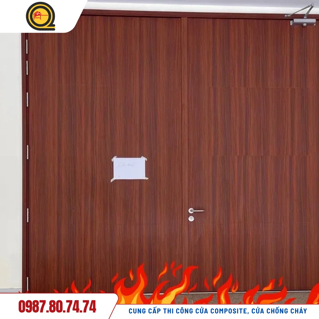 cửa chống cháy vân gỗ - hình 1